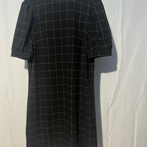 LOFT Black and White Checkered Short Sleeve Dress Size 2 - Picture 1 of 6